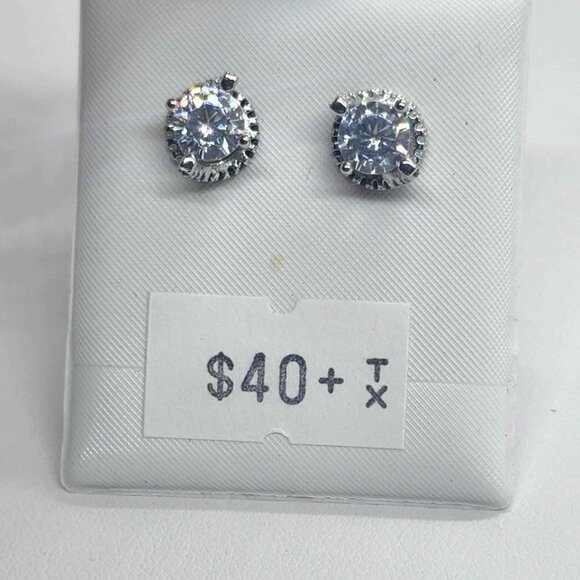 Jewelry - NEW Sterling Silver 925 Elegant Earrings With CZ Stones
